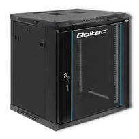 Qoltec 19" rack cabinet | 12U | 600 x 635 x 600 | Black | Hanging
