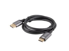 LANBERG displayPort to HDMI cable, male-male, 4K, 1m, black and silver