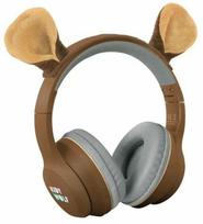Belaidės ausinės vaikams KidyWolf KidyEars Bear, ruda sp.