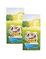 FRISKIES Junior su vištiena, su pieno ir daržovių priedu 16kg (2x8 kg)