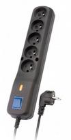 Surge Protector LV-530W, 1L, 2.5m, black