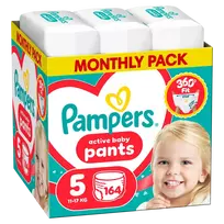 Pampers Active Baby Sauskelnės, 5 Dydis, 164 vnt.