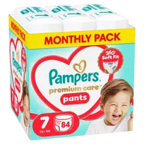 Pampers Premium Care Sauskelnės-Kelnaitės, 7 Dydžio, 84 vnt.