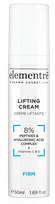 ELEMENTRE Hyaluronic Acid & Peptides, intensyviai drėkinantis veido kremas, 50 ml