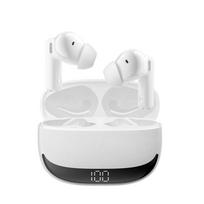 BWOO Bluetooth ausinės BW40 TWS ANC with LCD display baltas