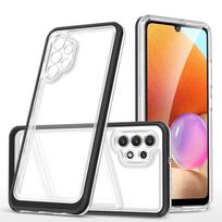 Skaidrus 3in1 dėklas telefonui Samsung Galaxy A32 5G rėmelis gelis juodas