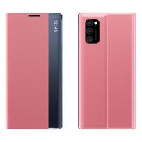 Naujas Sleep Case dėklas su klapo funkcija ir stovu Poco M4 Pro 5G rožinis