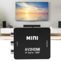 USB adapterio garso muzikos keitikliai, Mini AV į HDMI adapteris - 1080P 60HZ išvesties didelės raiškos vaizdo konverteris su USB kabeliu.