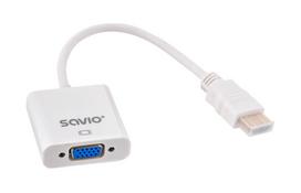 SAVIO HDMI (M) TO VGA (F) ADAPTER WHITE CL-201, KAPSVVCL_201