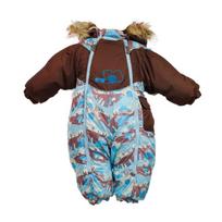 Huppa Vaikų žieminis kombinezonas BENNY, aquamarine pattern/ chocolate, 68 cm