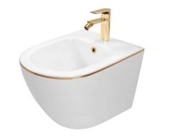 Rea Carlo Mini White Gold Edge pakabinamas bidė