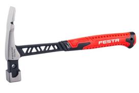 Pilnai metalinis mūrininko plaktukas 600g. 32cm. Su gumine rankena. FESTA 19150