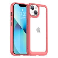 Outer Space dėklas telefonui iPhone 14 Plus kietas dangtelis su geliniu rėmeliu raudonas