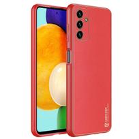 Dux Ducis Yolo elegantiškas dėklas telefonui iš ekologiškos odos Samsung Galaxy A13 5G raudonas