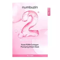 numbuzin No.2 Rose PDRN Collagen Plumping Sheet Mask – putlinanti veido kaukė su PDRN ir kolagenu