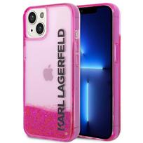 Karl Lagerfeld Liquid Glitter Elong dėklas telefonui iPhone 14 Plus - rožinis