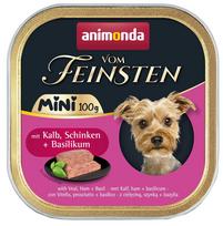 Animonda Vom Feinsten Mini Adult visavertis šlapias pašaras suaugusiems mažų veislių šunims, veršiena, kumpis, bazilikai, 100g