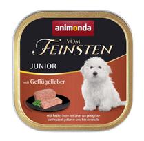 Animonda Vom Feinsten Junior visavertis šlapias pašaras šuniukams, paukštienos kepenėlės, paštetas, 150g