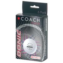 Stalo teniso kamuoliukai DONIC P40+ Coach 1žv. 6vnt White