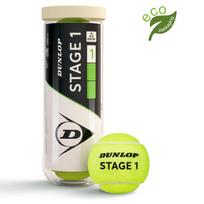 Teniso kamuol. DUNLOP STAGE 1 GREEN 3PET ITF
