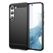 Carbon dėklas telefonui Samsung Galaxy S23+ lankstus silikoninis anglies dėklas juodas