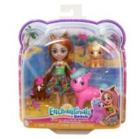 Enchantimals Pensee Pony šeima – 3 poniai ir lėlė paplūdimiui