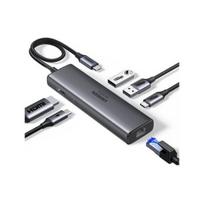 Hub Ugreen 6 in 1 USB-C HDMI 4K@60Hz 2xUSB-A 3.2 USB-C 3.2 RJ45 Gigabit PD 100W