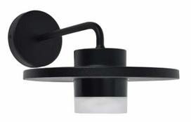 Sieninis lauko šviestuvas Lutec Plato, 7W, LED, IP54, juoda sp., 24 cm x 19.5 cm