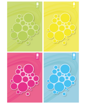Bloknotas College Circles, A5, 50 lapų, langeliais, klijuotas viršuje