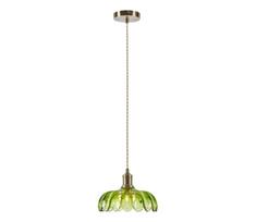 Markslöjd 109177 - Pakabinamas šviestuvas ant laido KURAGE 1xE27/40W/230V žalvarinė/dūminė žalia