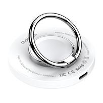 Belaidis įkroviklis CHOETECH, 15W,  2in1, magnetinis, baltas su žiedu