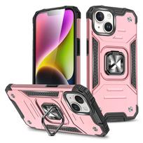 Wozinsky Ring Armor šarvuotas dėklas su piršto laikikliu iPhone 15 Plus telefonui - auksinis