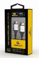 Gembird High-speed HDMI male to HDMI male with Ethernet, 7.5m, 4K
