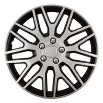 Ratų gaubtas 1 vnt. Dakar NC, juodas ir sidabrinis su chromuotais varžtais 17"