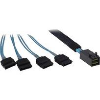 Inter-Tech cable SFF 8643 > 4x SATA (black/blue, 0.7 meter, crossover) 88885670