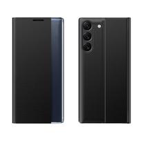 Naujas miego režimo dėklas telefonui Samsung S24+ su atvartu - juodas