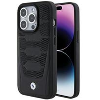 BMW odinis sėdynių raštas dėklas telefonui iPhone 15 Pro Max - juodas