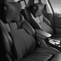 2 vnt. automobilio galvos atramos ir juosmens atramos kaklo pagalvių rinkinys Automobilinis atminties putų biuro kėdės galvos atramos nuovargį mažinanti kelioninė pagalvė juoda