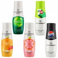 SODASTREAM Apelsinų-Mėlynių + Mojito + Greipfrutų + 7Up Zero + Pepsi Zero sirupai