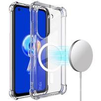 Asus Zenfone 9 10 5G telefono dėklas IMAK Atsparus smūgiams Minkštas magnetinis dėklas Asus Zenfone 9 5G balta