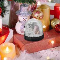 1Pc Snow Globe Photo Frame Plastic Picture Frame Snowglobe With Photo Insert Diy Craft Material Christmas Birthday Wedding Gift 9.00X9.00X8.50CM juoda