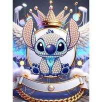 Disney Pearl Painting Stitch Pearl Crown Angel Creative Art 5D Exquisite Landscape Sparkling Craft Home Wall Decoration DIY Handmade Gift 35x45cm