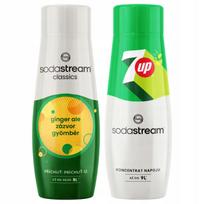 2x Sirupas SODASTREAM Ginger Saturatoriui ALE + 7UP Vandens Koncentratas