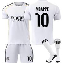 Paaugliams Vaikams Suaugusiems Individualus Pavadinimas Futbolo Aprangos 25/26 Real Madrid Namų #10Mbappé Sportinio Treniruotės Marškinėlių Rinkinys su Kojinėmis 16