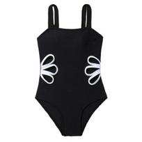 Girls One Piece Swimsuit Adjustable Straps Sport Swimwear Quick-Drying Beach Bathing Suit for Swimming Beach Pool Parties 11 Years juoda