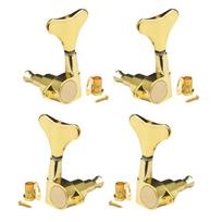 Sealed Bass Guitar Tuning Pegs Fishtail Shaped Button Bass Guitar Machine Head Tuners for Precisions Bass String Tuning