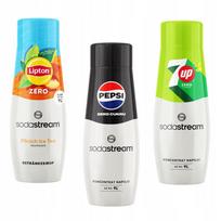 Sodastream 3-pack of concentrates: Ice Tea Peach Zero + Pepsi Max + 7up Free