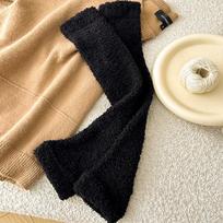 Winter Warm Knee Pads & Calf Sleeves - Thick Coral Fleece Striped Socks for Men & Women One Size