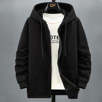 Rudens žiemos džemperis Vyriški vilnoniai megztiniai Vienspalviai striukė su užtrauktuku megztiniai megztiniai XXL juoda