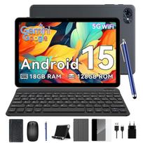 TABWEE T80 rinkinys Android 15 6GB RAM 128GB ROM planšetė 10,1 colio 1280x 800 FHD ekranas PC planšetė pilka